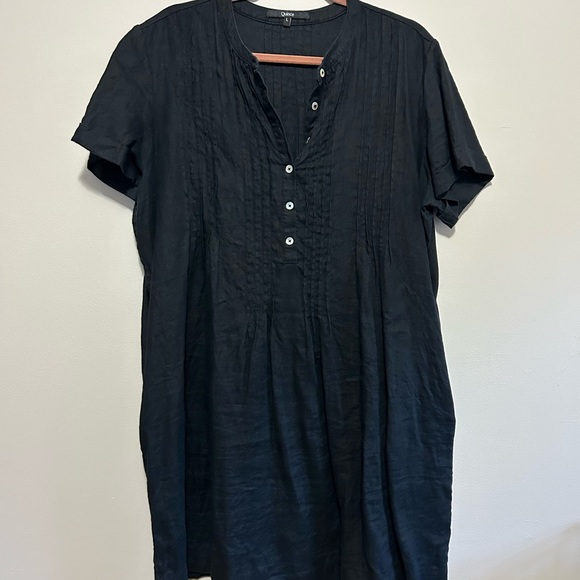 Quince Linen Black Dress - Picture 2 of 5